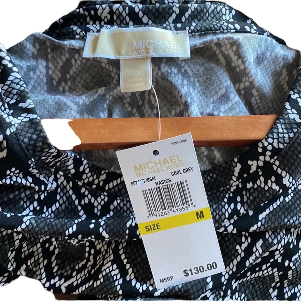 Michael Kors Women’s Snakeskin Print Black and Gray Dress